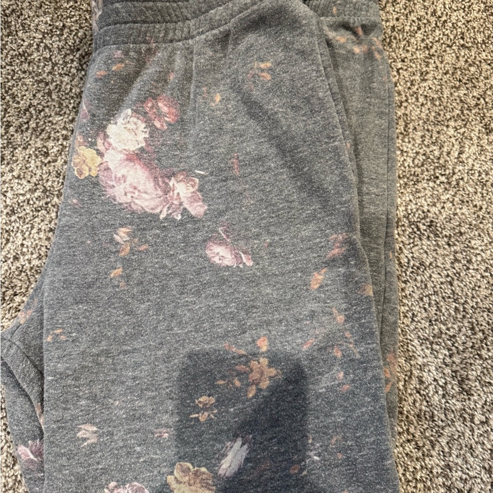 Floral Gray Women's Joggers